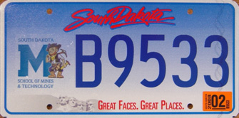 SDSM&T Organizational License Plate Decal